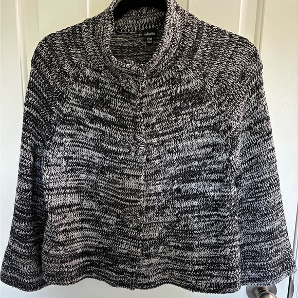 Rafaella Black and White Knit Cardigan - Picture 1 of 5